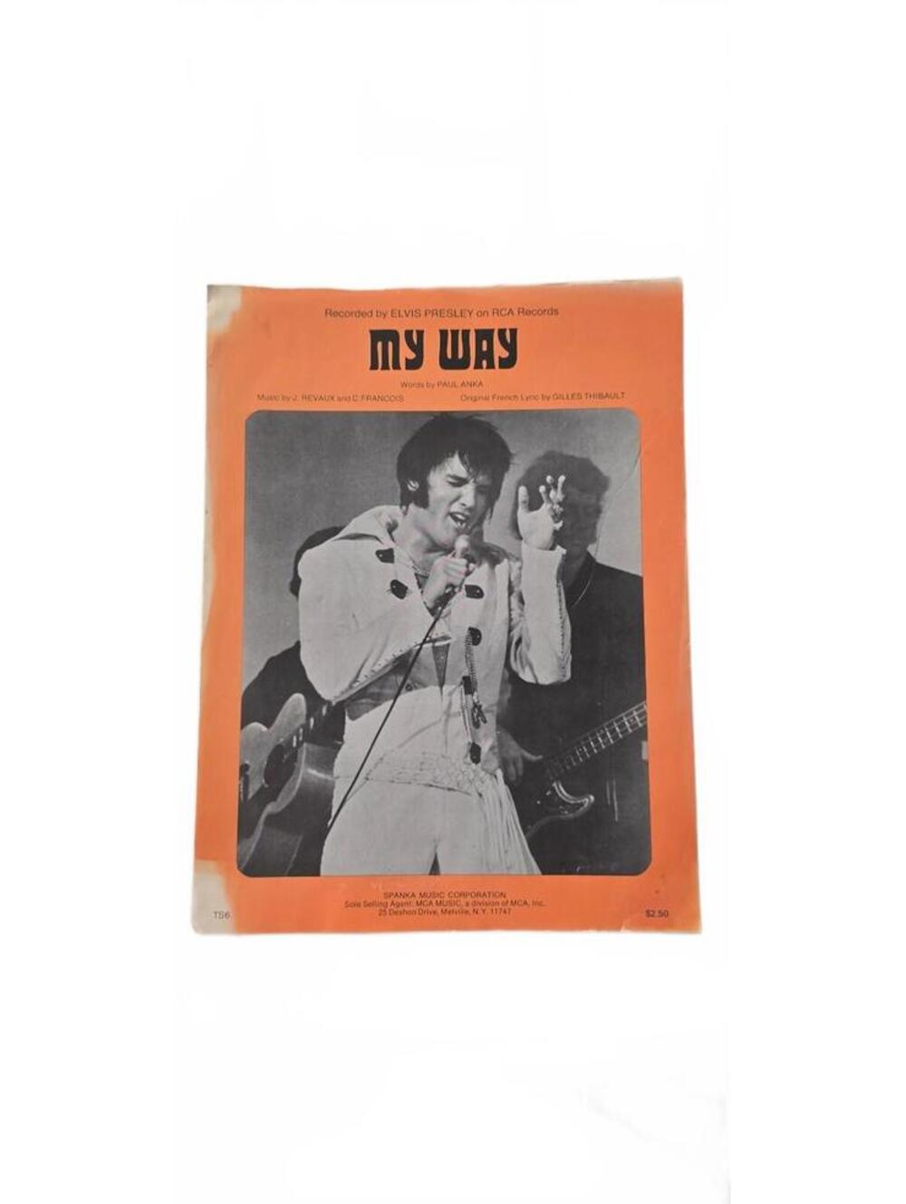 My Way Sheet Music Featuring Elvis Presley